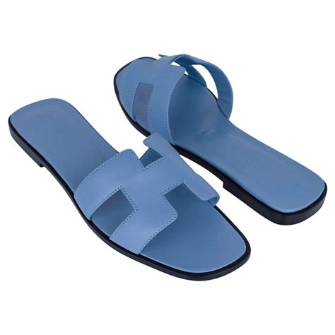 hermes oran bleu bleuet|hermes oran sandals.